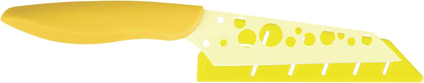 2 4.5" Kai PRO Pure Komachi / Cheese Knife with Sheath, Colorful Knife, Swiss-Cheese-Holes in Blade Prevent Sticking