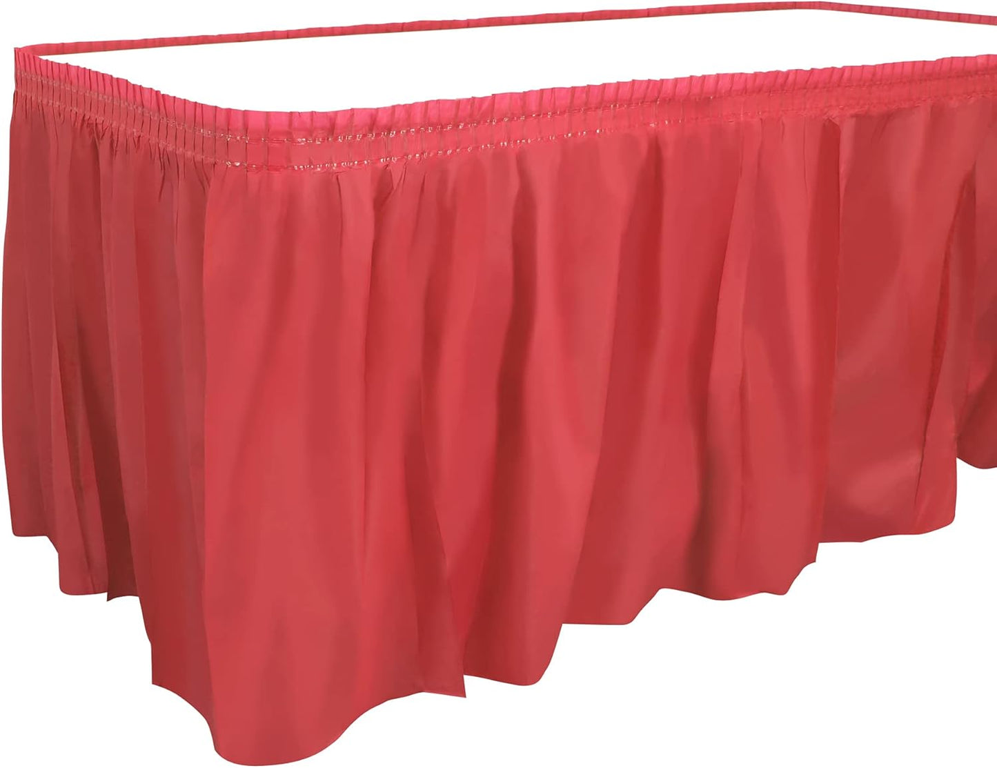 Party Dimensions Plastic Table Skirt, 29-Inches by 14-Feet, Red - 1 Pack
