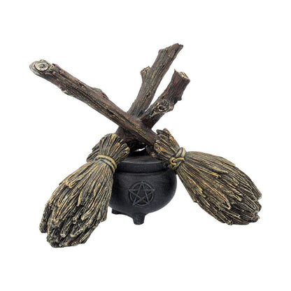 Nemesis Now B1867F6 Broomstick Crystal Ball Crystal Ball Holder 16cm Brown