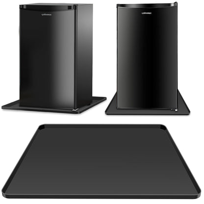 Ieesspd Mini Fridge Silicone Mat,24''x24''x0.5'', Under Refrigerator Mat Mini Fridge Drip Pan Prevents Appliance Leakage Water Spills, Protects the Floor From Damage and Cleanliness(Black)