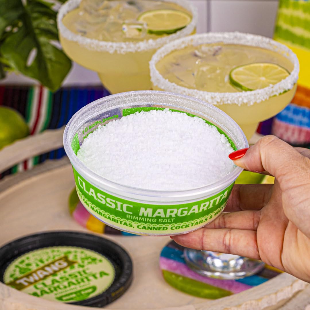 Rimmer, 4 (Pack 1) Twang Flavored Salt Classic, for Margaritas, Mocktails, Smoothies and Micheladas, Ounce