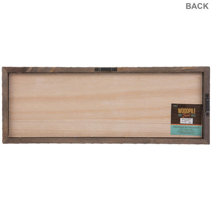 Hobby Lobby Unfinished Rustic Wood Wall Decor Sign, 14 7/8" x 5 1/2" inches (37.78 x 13.97 cm), Whitewash Interior, Brown Frame, DIY Craft Project