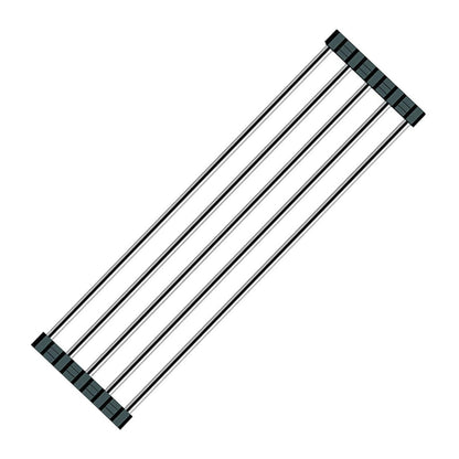Ahyuan Roll up Dish Drying Rack Over The Sink Kitchen Roll up Sink Drying Rack Portable Dish Drainer Foldable Dish Drying Rack (Warm Gray, 17.8''X17'')
