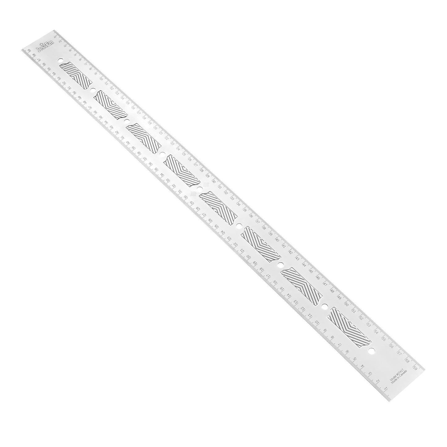 JessEm 07417 Stainless Steel 600mm Precision Ruler with Patented Flex Grip and Fade Resistant Markings