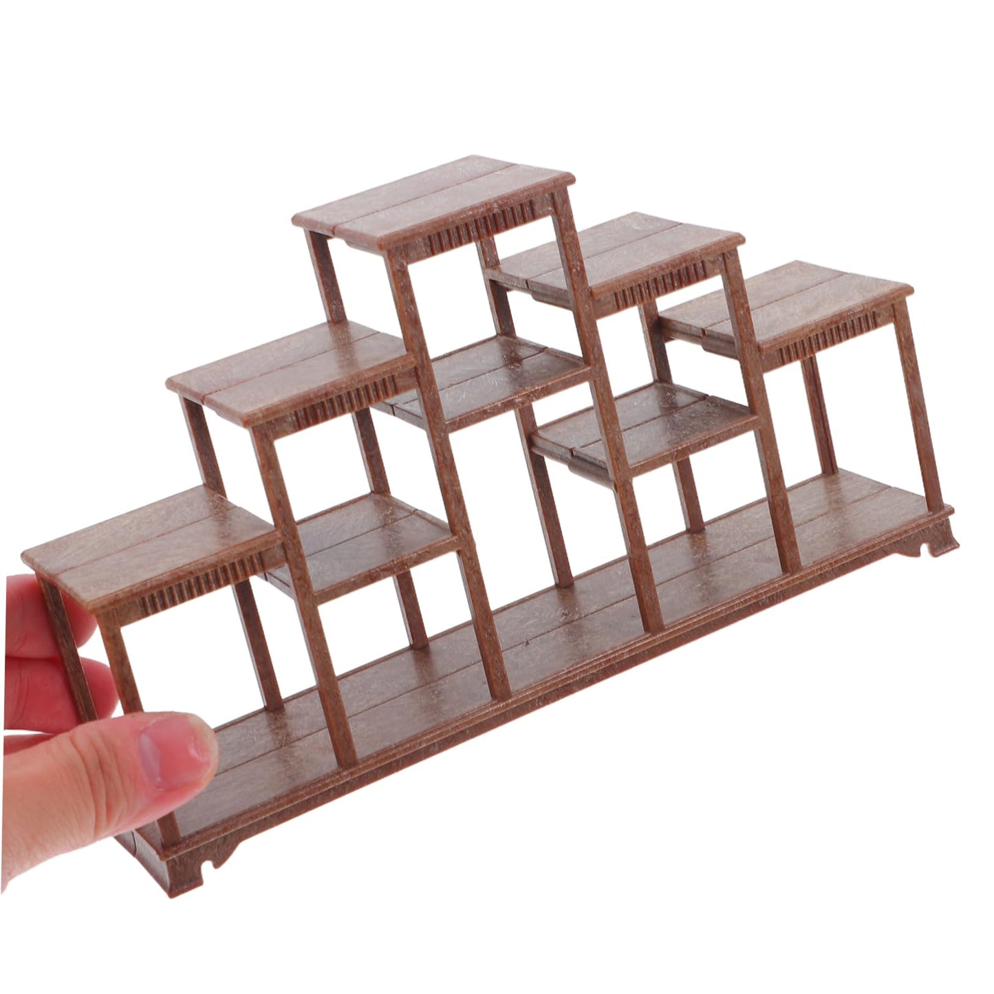 Yardwe Miniature Dollhouse Display Shelf 7.09X3.94X1.65 Inches Dollhouse Furniture for Mini Accessories and Creative Play