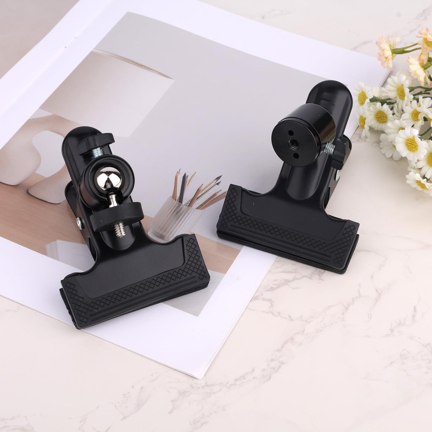 Metal Embroidery Hoop Stand, Portable Rotated Cross Stitch Holder Stand Needlepoint Support Adjustable Table Clip for Embroidery Craft Needlework DIY Projects