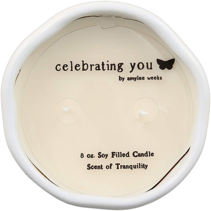 You are All Kinds of Amazing - Double Wick Butterfly Candle in Ceramic with 100% Soy Wax & Cotton Wicks - Tranquility Scent