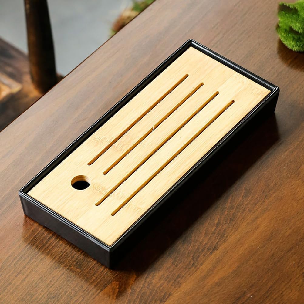 MAGICLULU Tea Tray Kit, Tea Kettle Desk Tray, Dessert Serving Tray, Draining Tray for Kung Fu Tea