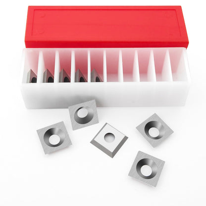 11×11×2.0mm Square Carbide Inserts for woodturning, Carbide Lathe Tools, Tungsten Carbide Cutter Inserts Set, Woodworking Cutter Fits Spiral Helical Planer Cutter Head or lathe Turning Tipped