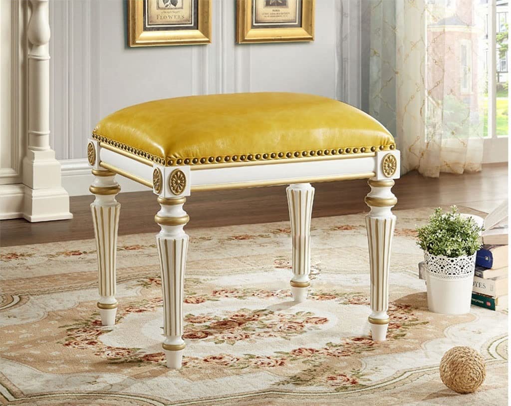 GAZOGJ Modern Piano Bench,Exquisitely Carved Solid Wood Stool Legs,Keyboard Bench and Vanity Stool
