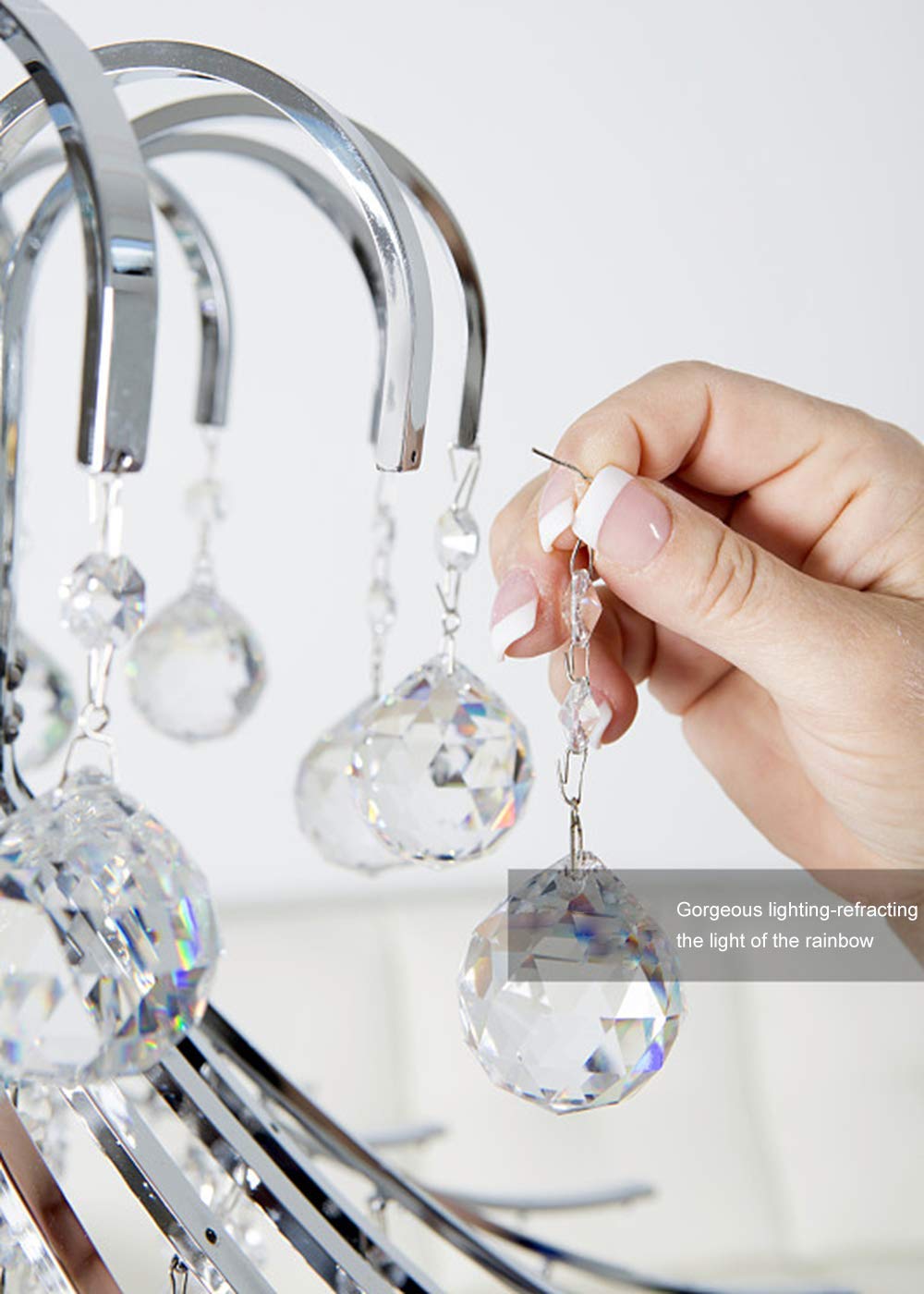 MerryNine Crystal Sun Catcher, 20pcs 0.8"/20mm Crystal Suncatcher Prism for Windows Hanging, Prisms Beads Ball Pendants Rainbow Maker for Fengshui, Home Room Decor, Indoor Windows