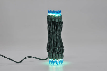 Brite Star Designer Series Mini Lights, 50 Lt, Blue, Green Wire
