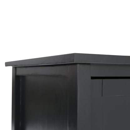 SIMPLIHOME Warm Shaker TV Stand - 47 inch Wide Solid Wood Media Console in Black, Transitional Entertainment Center for TVs up to 50 Inches with 2 Cabinets, 2 Drawers, and Cord Management