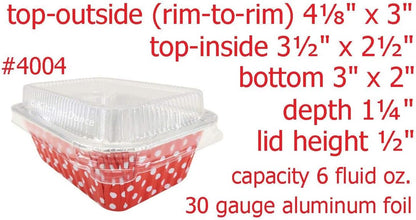 KitchenDance Disposable Aluminum Mini Loaf Pans with Lids - 6 Ounces Rectangular Individual Sized Baking Pans, 50 Count