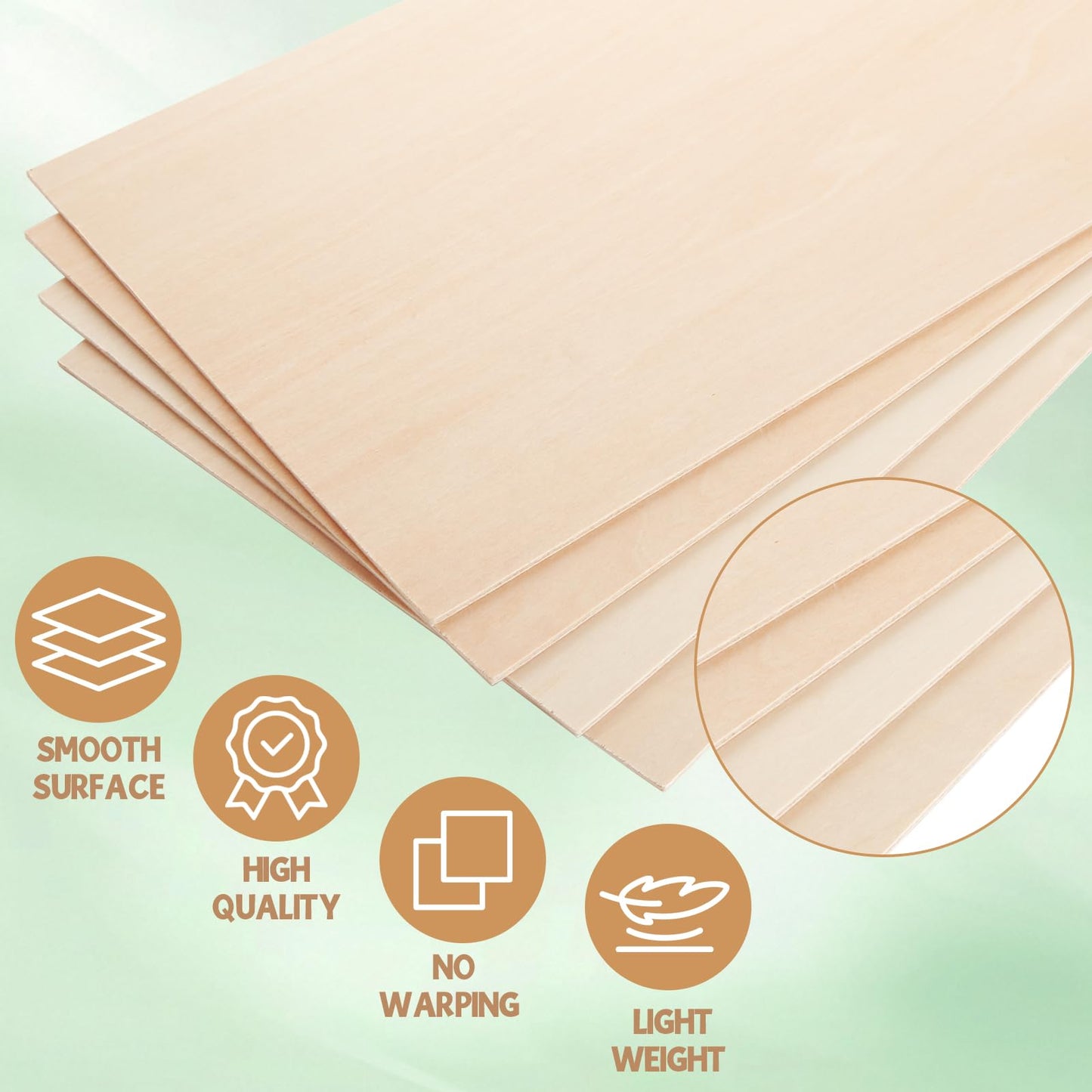 ZUQIAN 40 Pack Basswood Sheets, 7.8"x11.8" Craft Plywood Sheets, 2mm 1/13 inch Basswood for Laser Cutting, Plywood Board Unfinished Wood for Models Engraving Drawing, Crafts DIY Ornaments