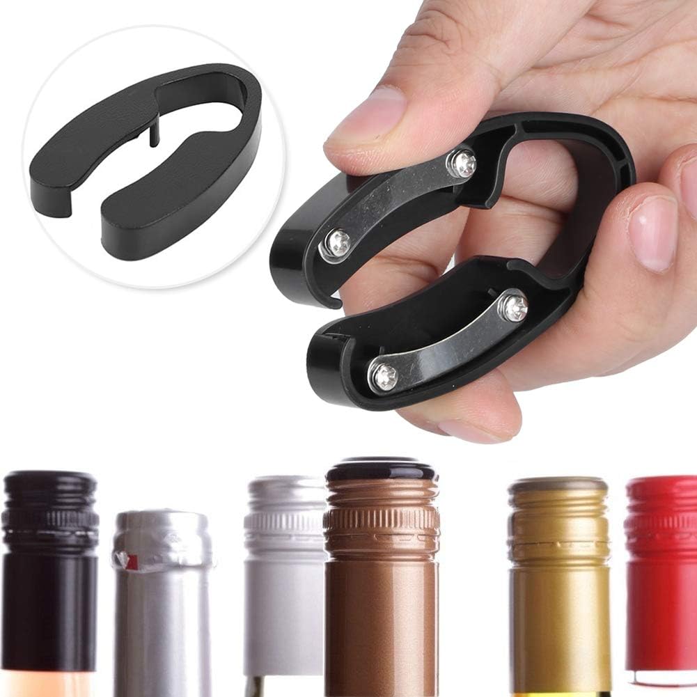 Foil Paper Cutter, Easy Wine Bottle Opener Blade for Tin Wrapper, Black