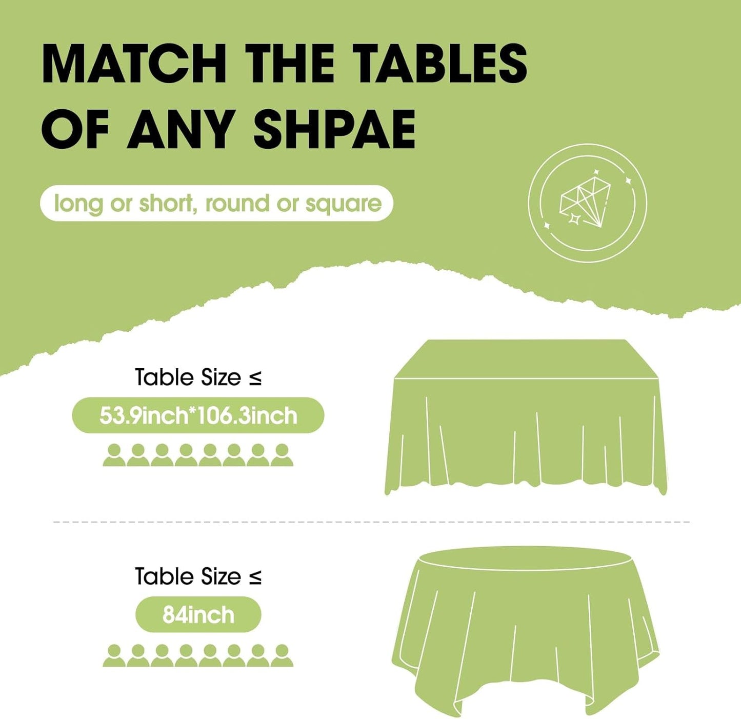 Pureegg Disposable Plastic Tablecloths - 8 Pack, 54 x 108 Inch, Red & White Gingham, Leakproof & Sturdy