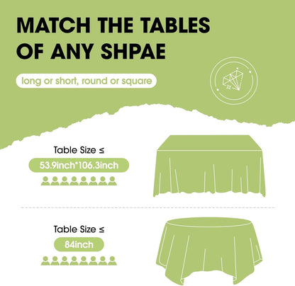 Pureegg Disposable Plastic Tablecloths - 8 Pack, 54 x 108 Inch, Red & White Gingham, Leakproof & Sturdy