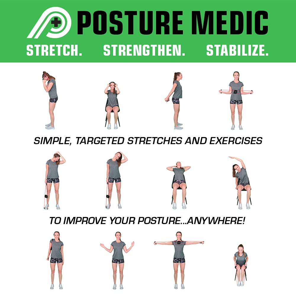 PRIMEKINETIX PostureMedic Dynamic Posture Brace for Neck and Back Support -For Enhanced Shoulder Alignment, Posture Improvement & Stretching-L(Yellow)