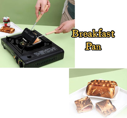 Haofy Double Sided Skillet Sandwich Baking Pan, Bread Crimp Sealing Pan for Toasting