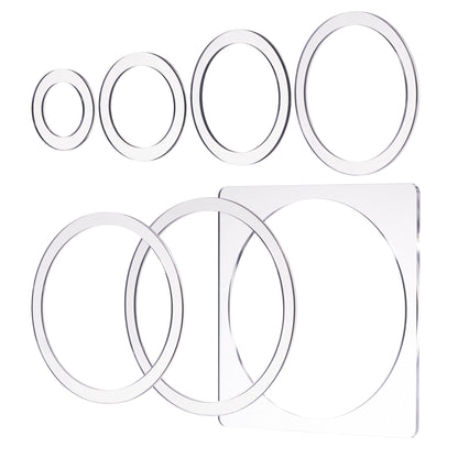 HERMIT TOOLS Pack of 7 Big Circle Inlay Template |Router and Decorative Templates for Woodworking -2