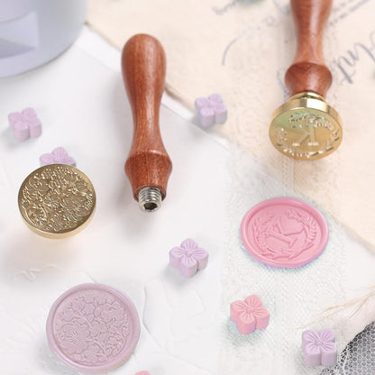 WUERLIN Initial Letter Alphabet K Wax Seal Stamp - Wicker Eucalyptus Sealing Stamp With Flower for Wedding Invitation, Gift Wrap, Envelopes, Christmas Card