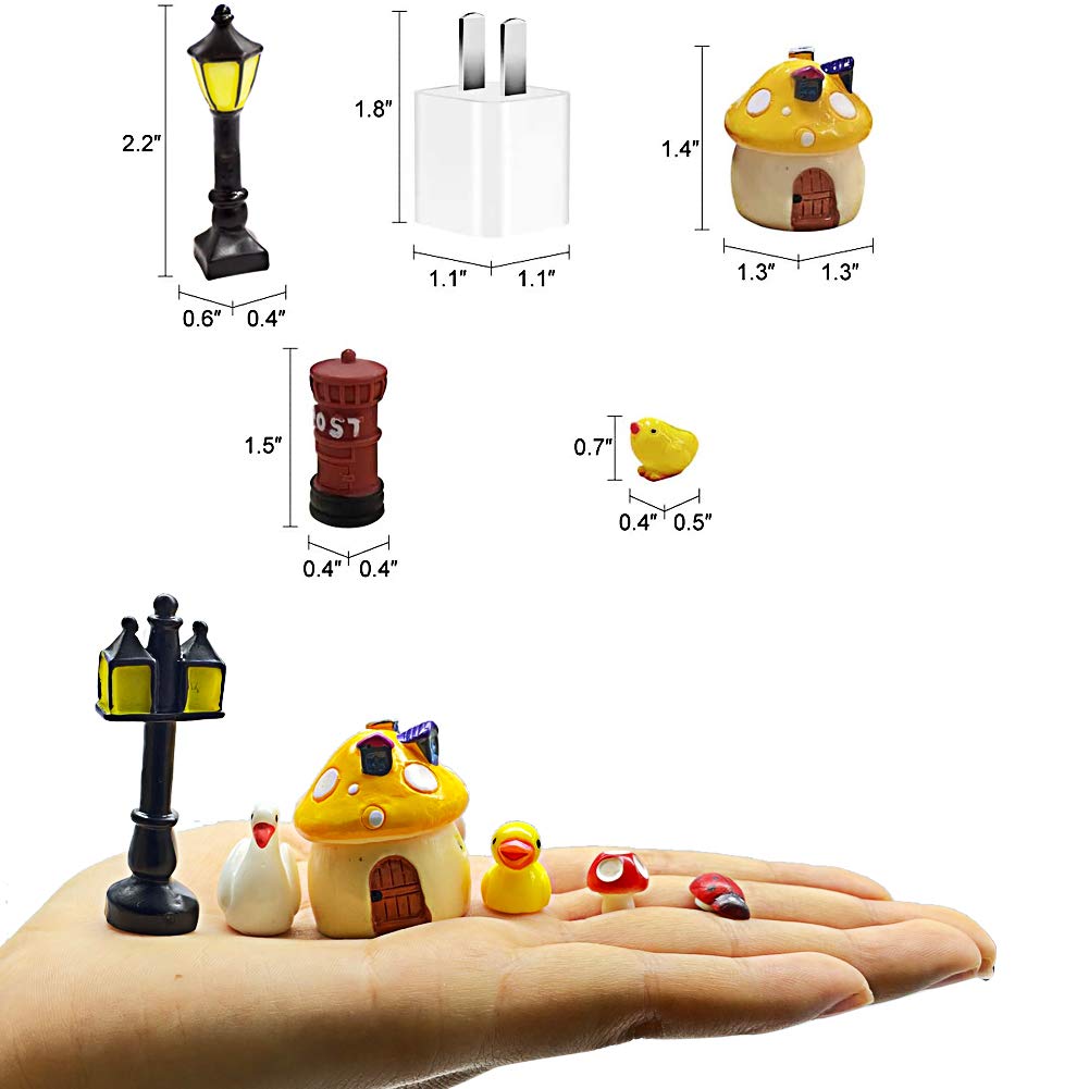 Dracarys Selected 100 Pcs Fairy Garden Accessories, Mini Resin Animals, Miniature Figurines, Micro Landscape Ornaments Kit, Garden DIY Animals, Environmental Resin, Forest Encounters