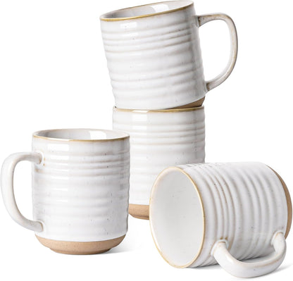 18 oz,Ceramic Set, 3.8 inch, Set 4, LE TAUCI Coffee Mugs Mug Coffee Cups for Latte, Hot Tea, Cappuccino, Mocha, Cocoa