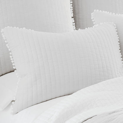 Levtex Home White Pom Pom Standard Sham