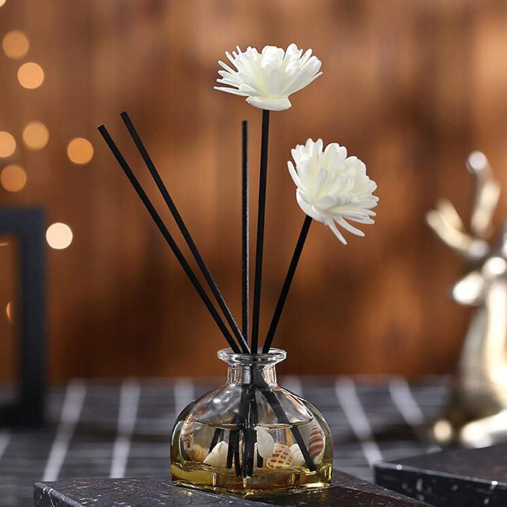 Transparent Square Glass Diffuser Bottle, Empty Refillable Fragrance Storage Container for Essential Oils Crafts