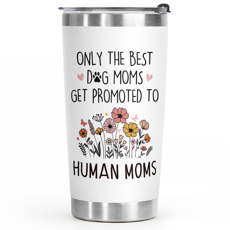 BaubleDazz Mothers Day Gifts for New Mom, Mom to be Gift, First Time Moms, Mama, Mommy To Be, Congrats On Pregnancy Gift for Wife Daughter Friend, Only the Best Dog Moms Get Promoted to Human Moms