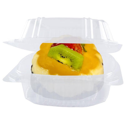 O’Creme Bakeable Plastic Mini Cake Pan with Container - Baking Pan With Non-Stick Silicone - Reusable Mold For Baking and Much More - and Clear Snap-Closure Container - 50 Cake Pans + 50 Containers