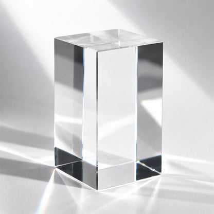 1 Pack K9 Crystal Blank Blocks for 2D & 3D Laser Engraving, 1.97 x 1.97 x 3.15 Inches Clear Glass Cubes for Subsurface Photo Gifts, Professional Grade Crystal Blanks for DIY Custom Awards