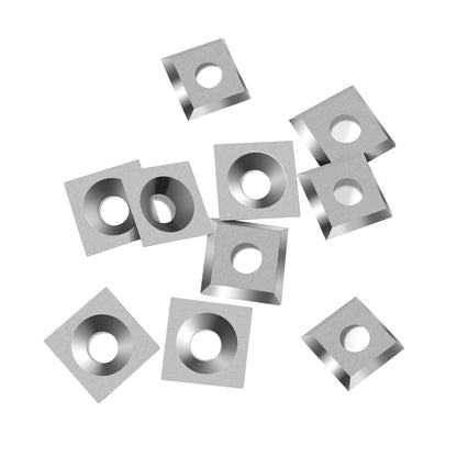 12 x 12 x 1.5mm Tungsten Carbide Inserts Set, 35 Degree Square Straight Carbide Inserts Lathe Tools for Spiral Helical Planer And Slab Flattening Router Bit,Supplied with 10 pcs Screws