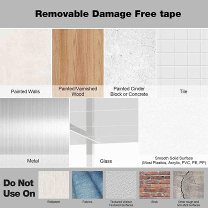 Hasaky Removable Double Sided Tape 40pcs, Picutre Hanging Strips Damage Free,Heavy Duty Mounting Tape Wall Adhesive Strips for Poster Carpet Rug Art Craft Scrapbook