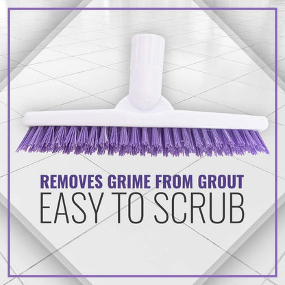 Fuller Brush Tile Grout E-Z Scrubber Complete– 9" V‑Trim Tile & Grout Brush – Deep Grime Cleaning Without Scratching – Perfect for Cleaning Hard to Reach Areas