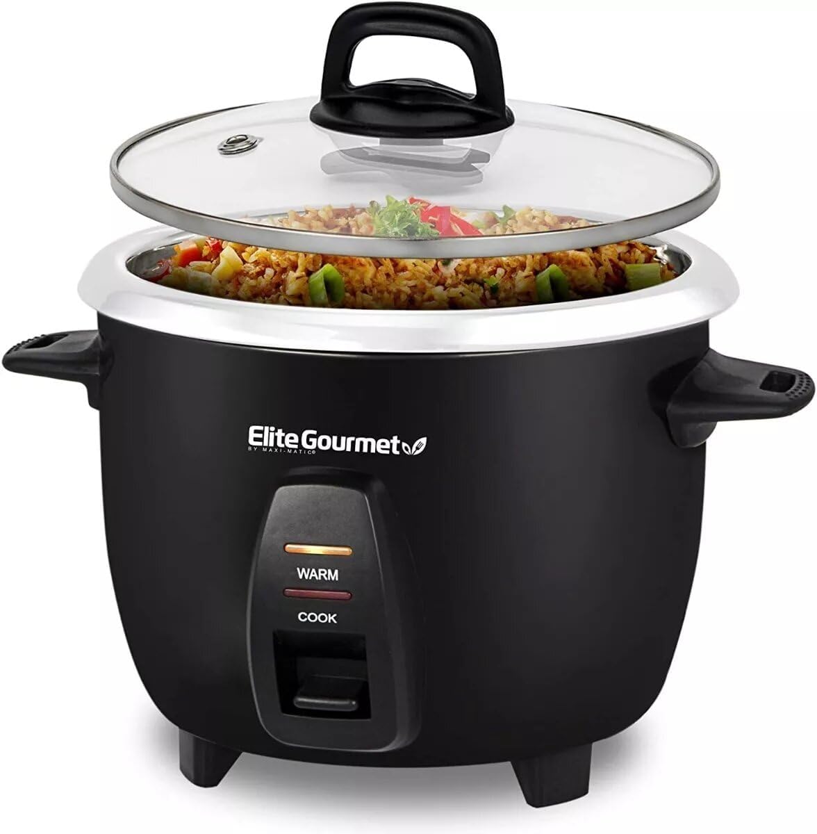 ERC2010B 10 (5 Elite Gourmet Electric Rice Cooker with Stainless Steel Inner Pot Makes Soups, Stews, Porridge's, Grains