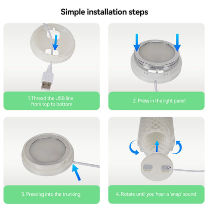 Cxydm led lamp kit 001 Compatible with Bambu Lap H2D/A1/A1mini/P1S/P1P/X1C Light kit, Three Colors with Power-Off Color Memory, Makerworld‘s 3D Printed DIY Light Models, 5V USB Powered, 2Pack+Charger