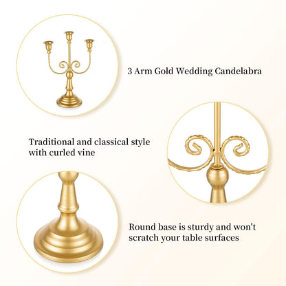 Romadedi Candelabra Black Candle Holders: 5 Arm Halloween Candlestick Holder 11.8" Gothic Home Decor for Party Table Centerpiece Mantel Christmas