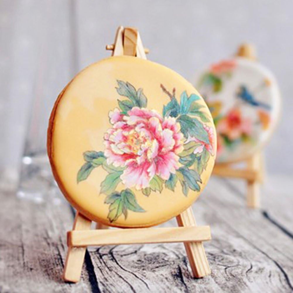 SK 12pcs Mini Wooden Easels Display Stand, 6 Inch Photo Painting Portable Tripod Holder