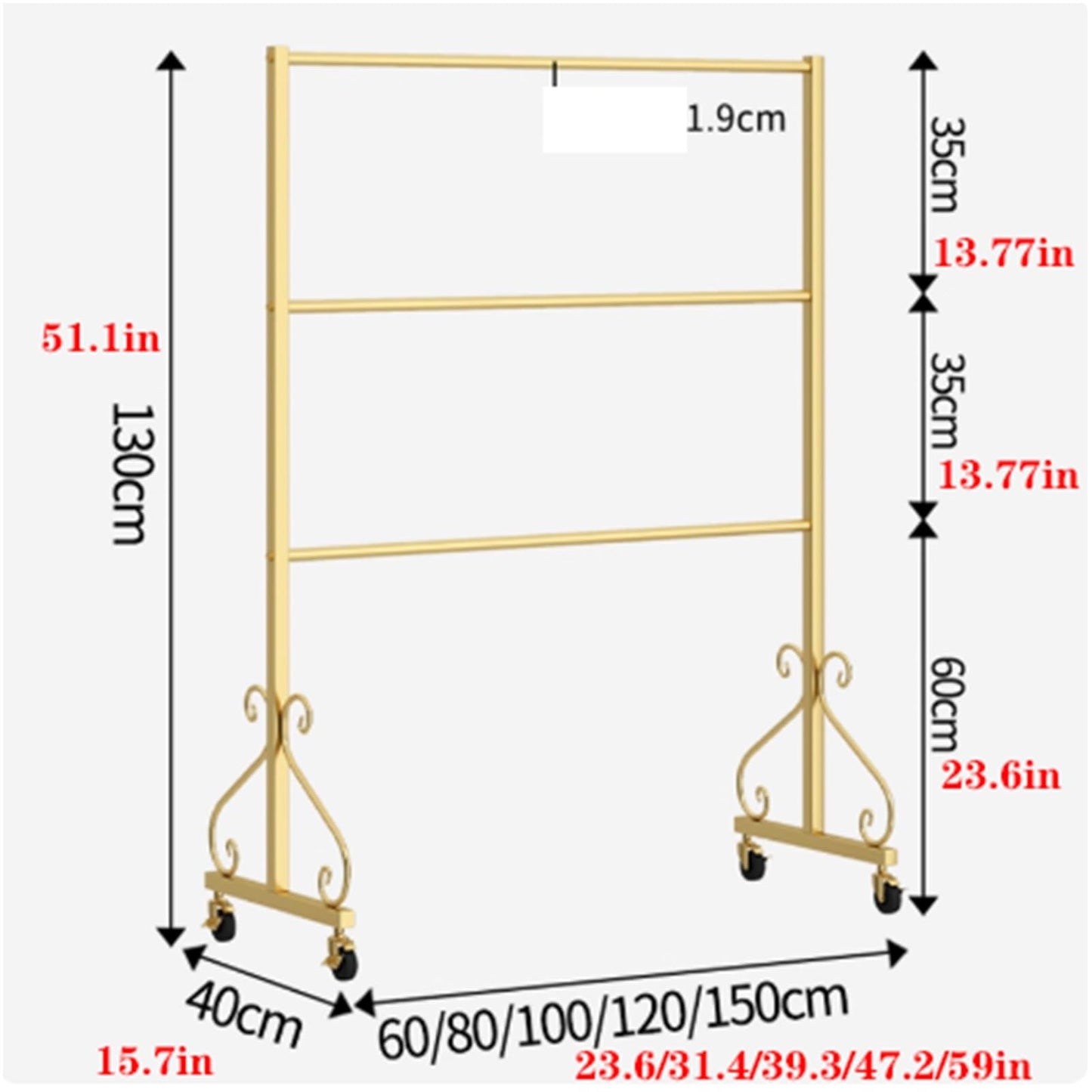 Lingerie Bra Rack with Wheels, Metal, 3 Tier Underwear Display Stand, Anti-Slip, Retail Showshelves, Commercial Clothing Store Shelf, for Shorts, Hats, Sock(Silver,150 * 40 * 130cm)