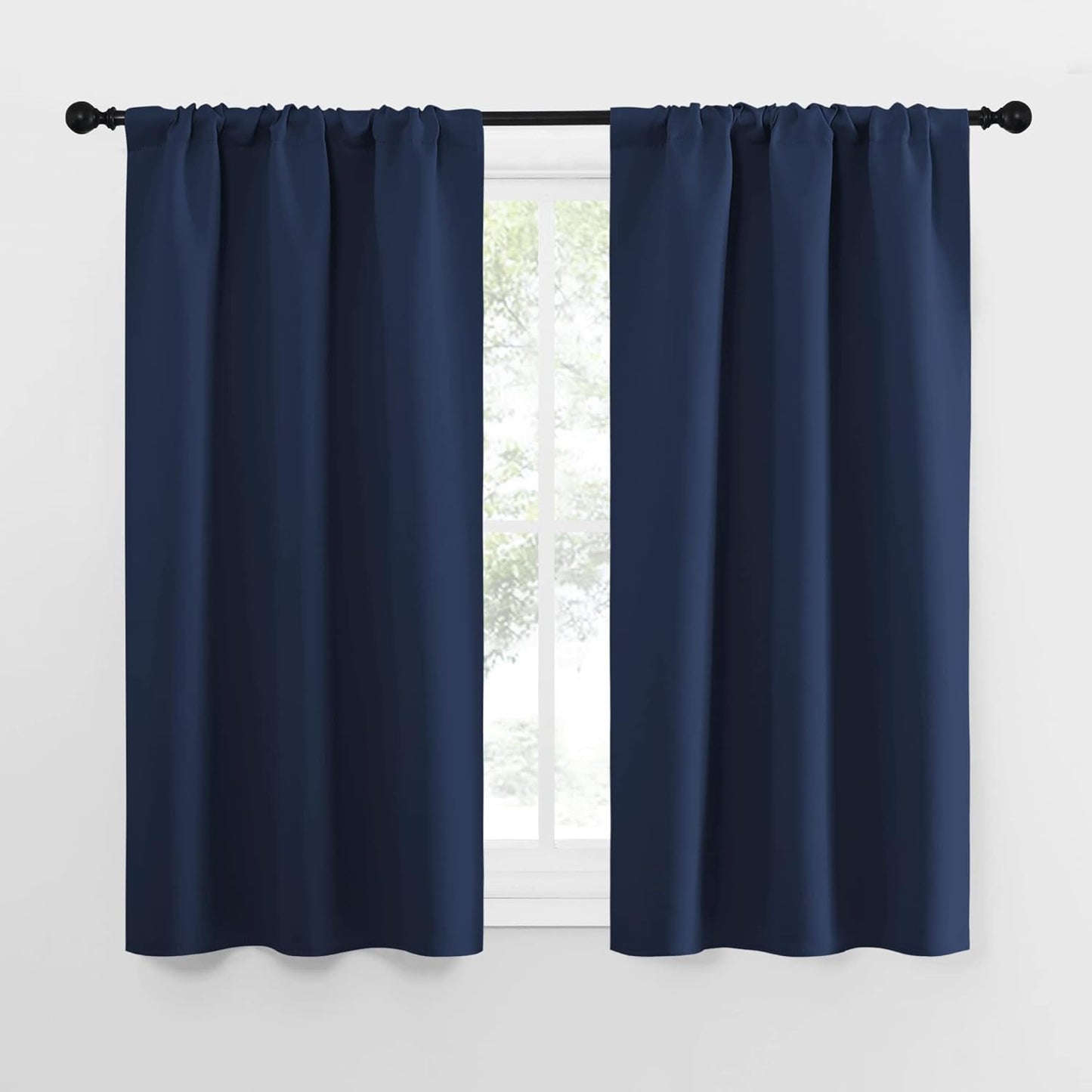 29" 50" 2 NICETOWN Kitchen Curtains, Short Blackout Curtains & Drapes, Thermal Insulated Blackout Curtain Panels
