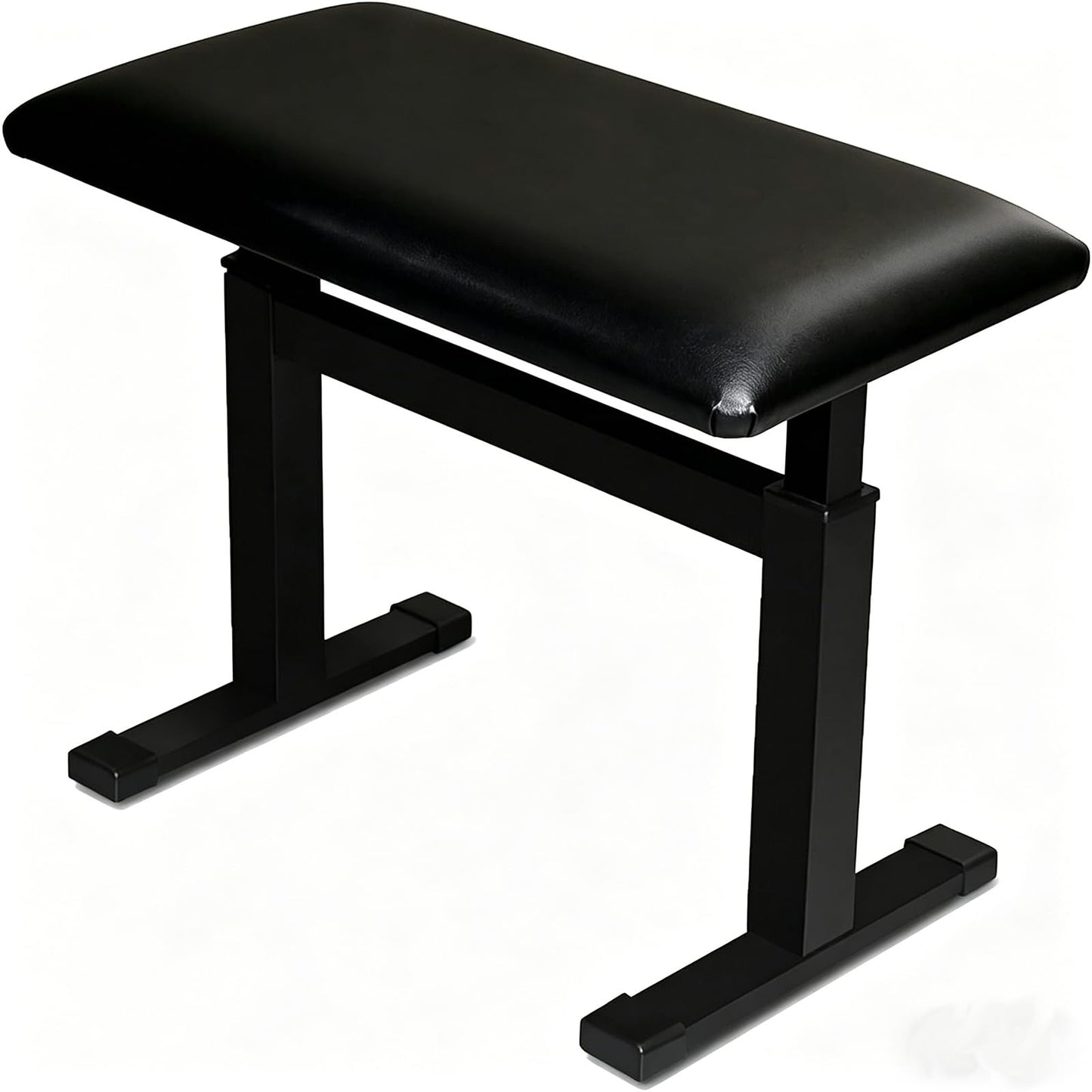 GAZOGJ Leather Piano Bench Luxury Genuine Leather Piano Stool I-Shaped Piano Bench,Hydraulic Automatic Lifting Technology,Strong Load-Bearing