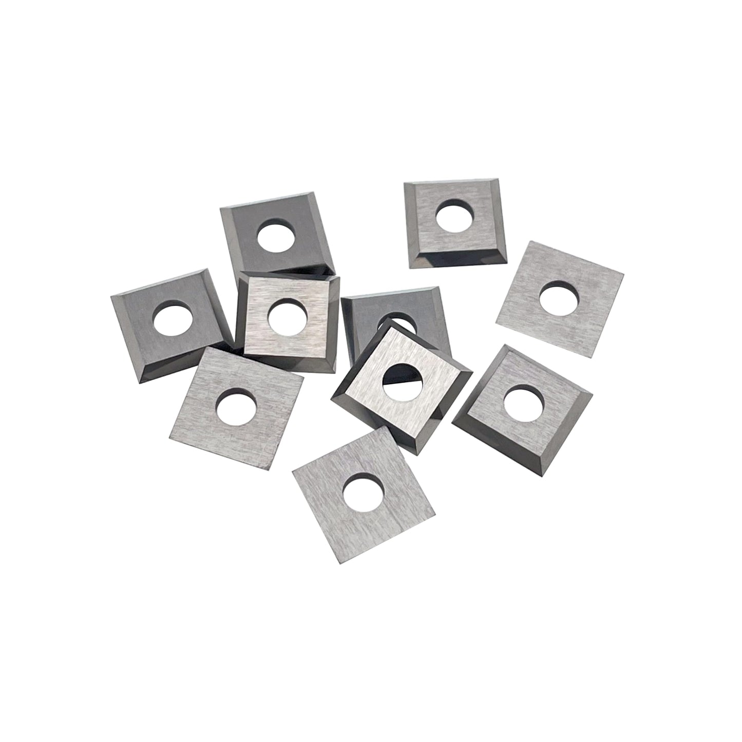 14mm Standard Square Straight Tungsten Carbide Replacement Cutter Inserts Knives 14mm x 14 x 2mm for Woodworking Spiral Helical Planer Head and DIY Wood Lathe Turning Tools 10pcs by LU&MN