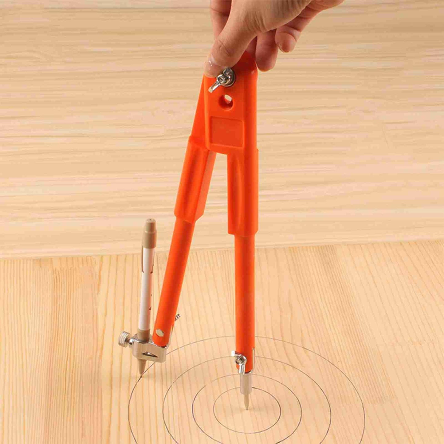 Garosa 9.8 inch Professional Large Compass Carpenters Compass with Pencil Holder for Math Geometry Drafting Art Drawing Circles (Small)