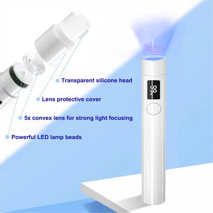 3-in-1 Handheld UV Nail Light Kit - Portable Stand with LCD Display - Cordless UV LED Nail Lamp for Home DIY Manicure
