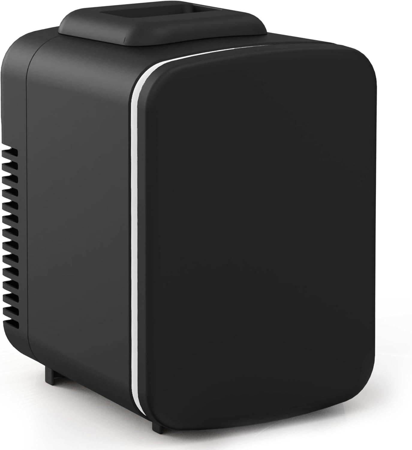 Simple Deluxe 4L/6 Can Mini Fridge, Portable Cooler & Warmer, Freon-Free, Compact Storage for Skincare, Black