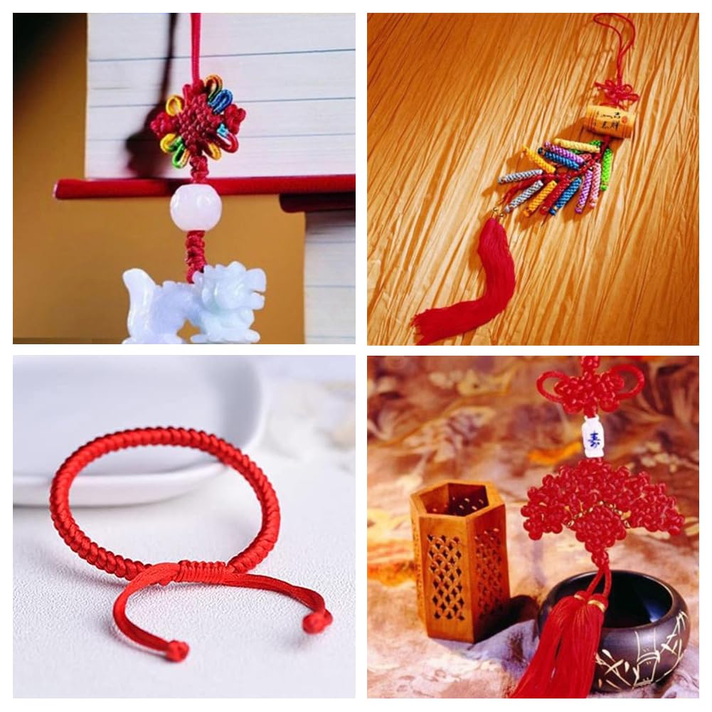 2.0mm Nylon Satin Cord 12 Bundles Beading Braided Thread String for Chinese Knotting Rattail Macrame Bracelets Necklaces Jewelry Making 252 Yards
