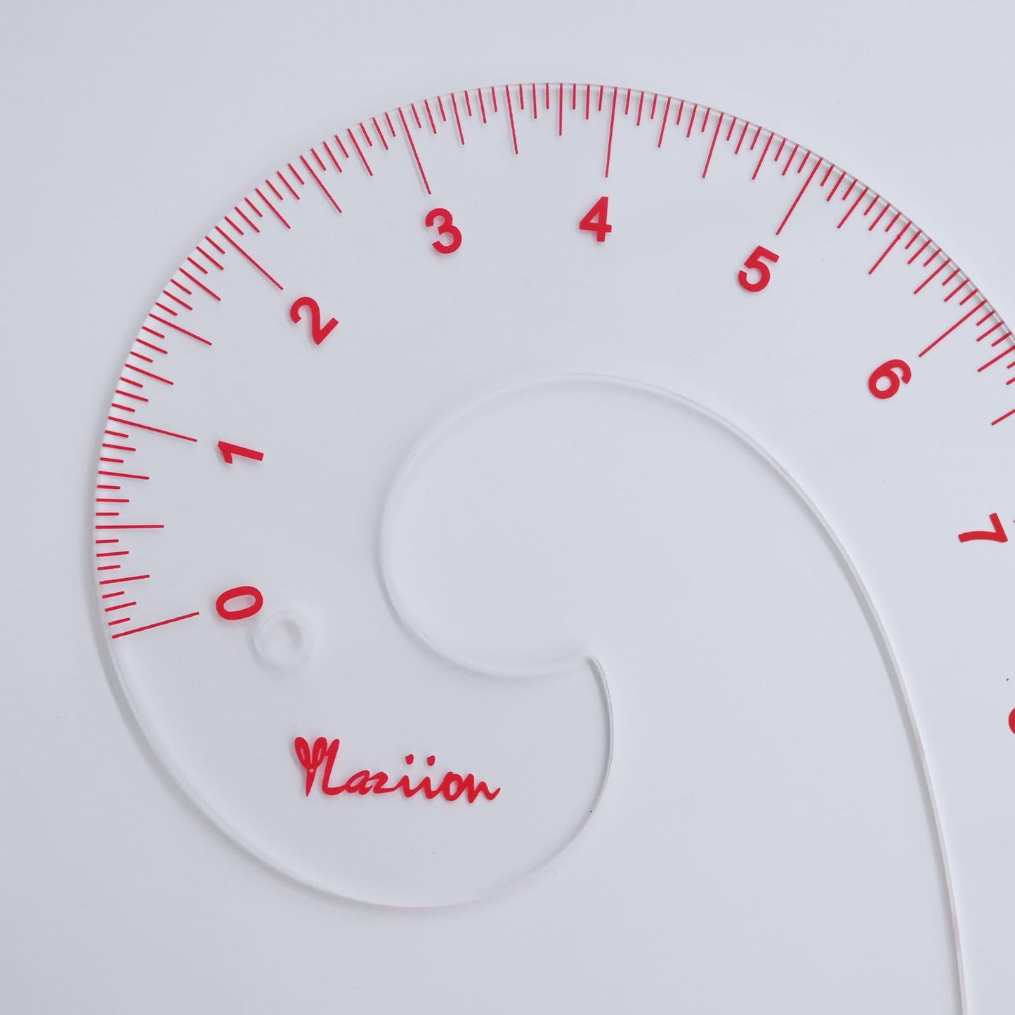YLaziion 12inch 3mm Acrylic French Curve Ruler for Pattern Making- Clear Comma Shape Pattern Drafting Tool with Enlarged Scales | Non-Yellowing, Vary Form Curve for Sewing & Fashion Design & Quilting