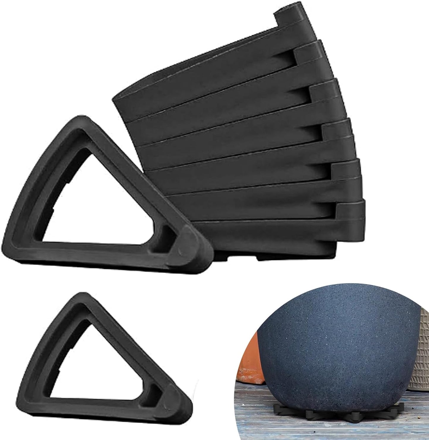 12PCS Plant Pot Feet for Outdoor Planters, Invisible Flower Pot Risers Toes,Indoor Secure Compressive Environmental
